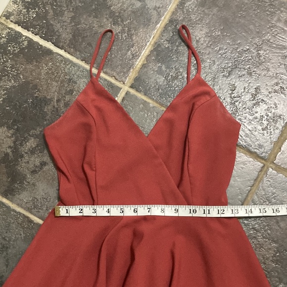 Gorgeous Brick Red Spaghetti StrappedDress. Size Small - Picture 9 of 9